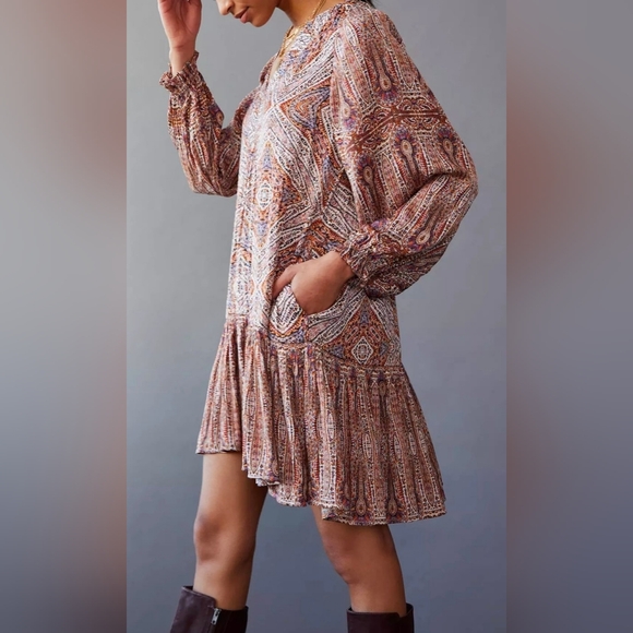 Anthropologie Flounced Dress Sz XS - Picture 9 of 10